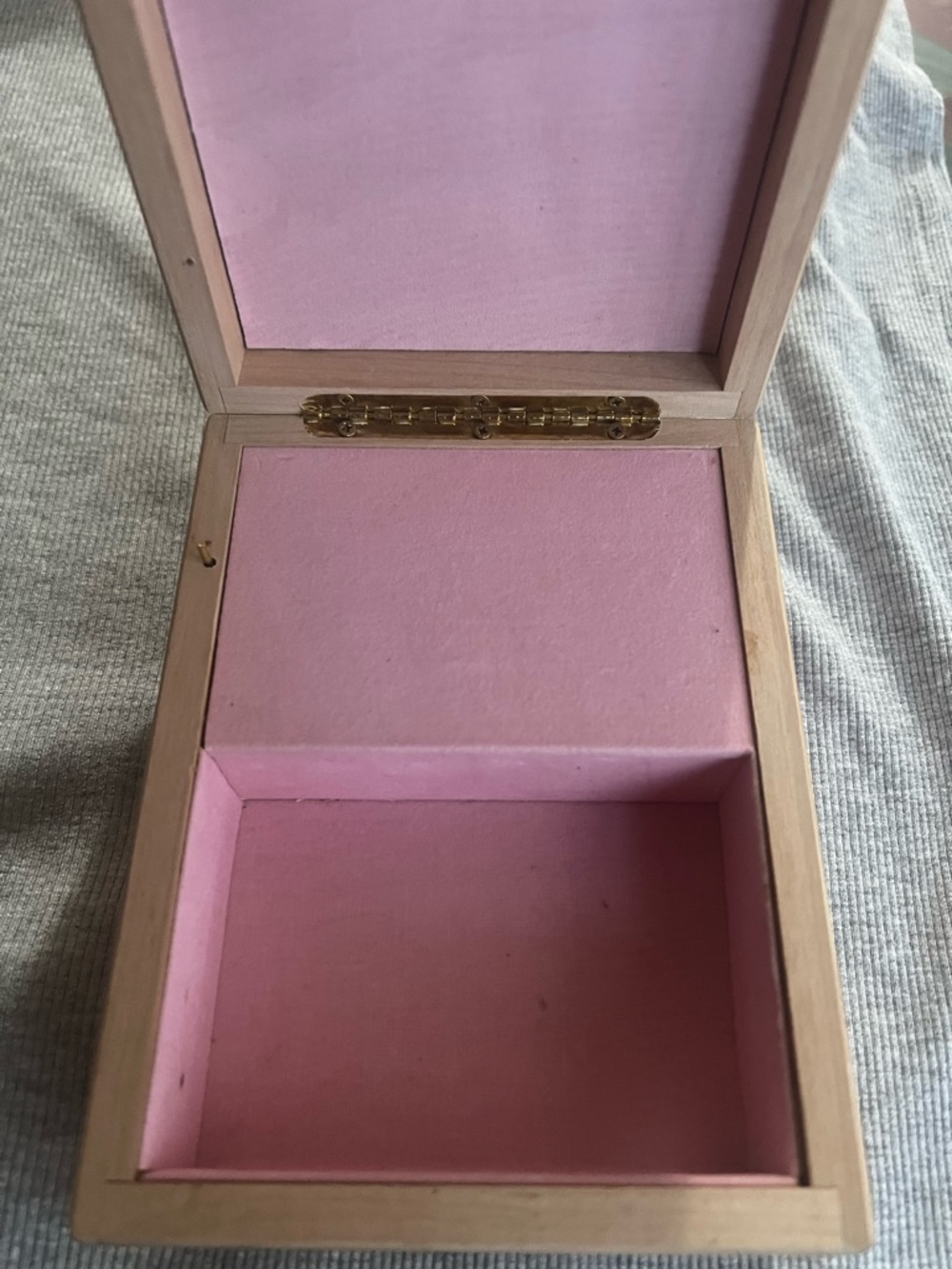 Hamilton Light Wood Music Box with Silver Tone Wind Key